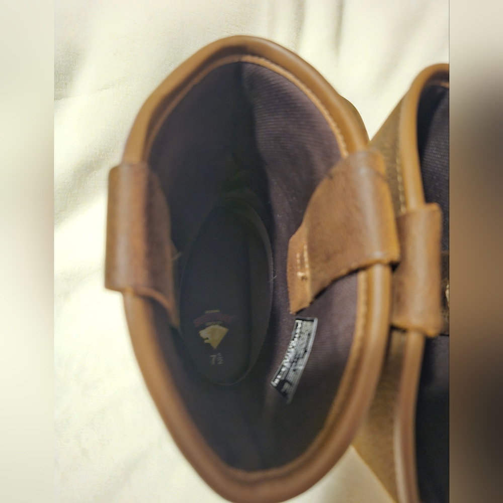 Steel-Toe Brown Leather Work Boots - Waterproof, Slip-Resistant - Picture 7 of 7
